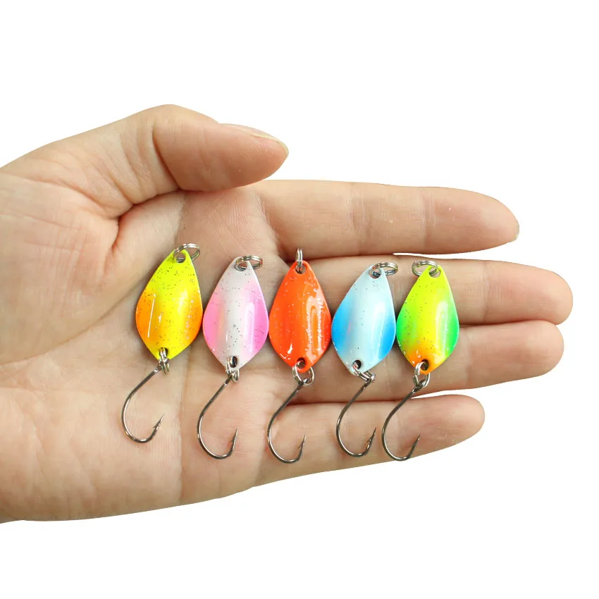 Łyżka zanętowa 2g/1g łyżka metalowa przynęta Isca sztuczna przynęta na ryby Pesca wędkarski przynęta na pstrąga