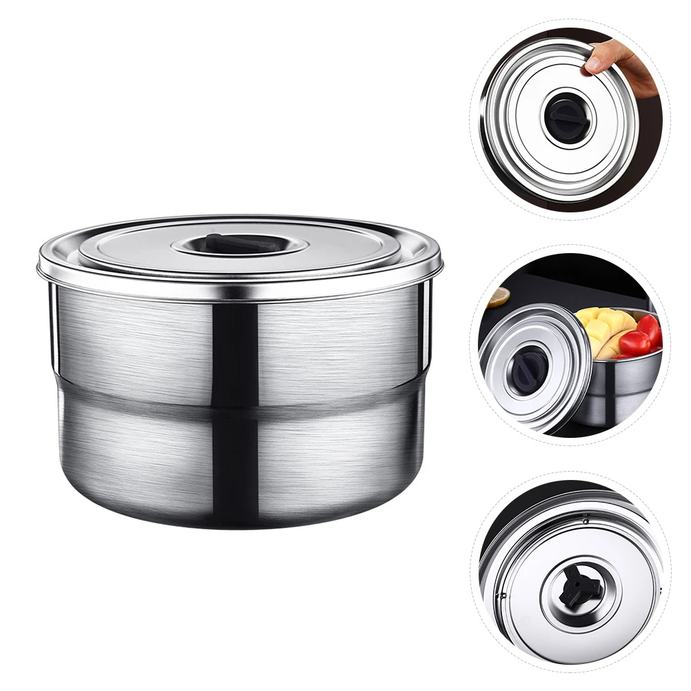 

Stainless Steel Food Container Storage Box for Kitchen Fridge Vegetable Fruit ganizer Crisper Bento 304 Lightweight