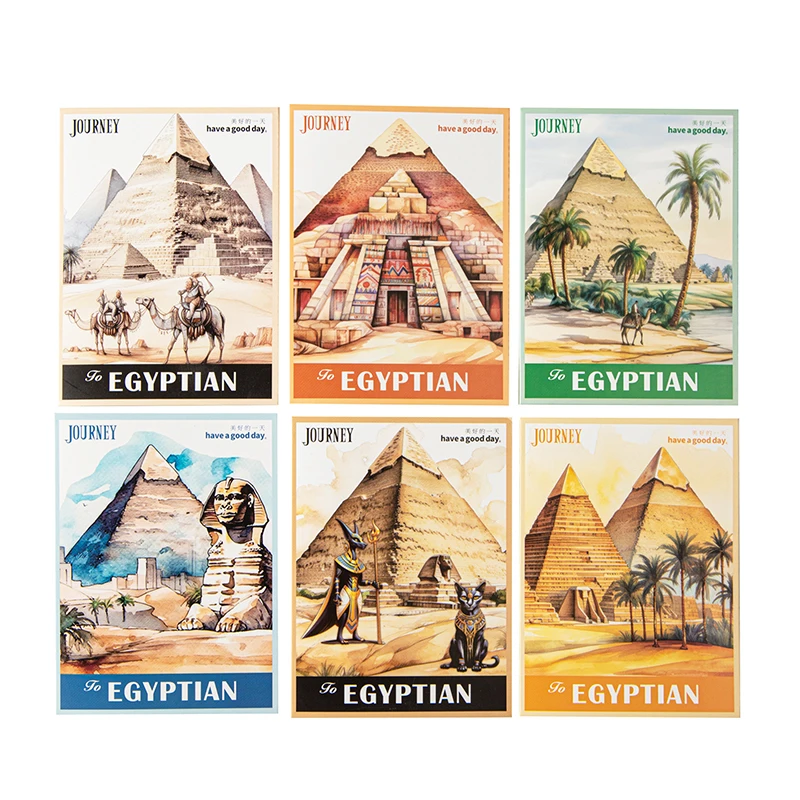 

12packs/LOT Journey to Egypt series retro message PET sticker