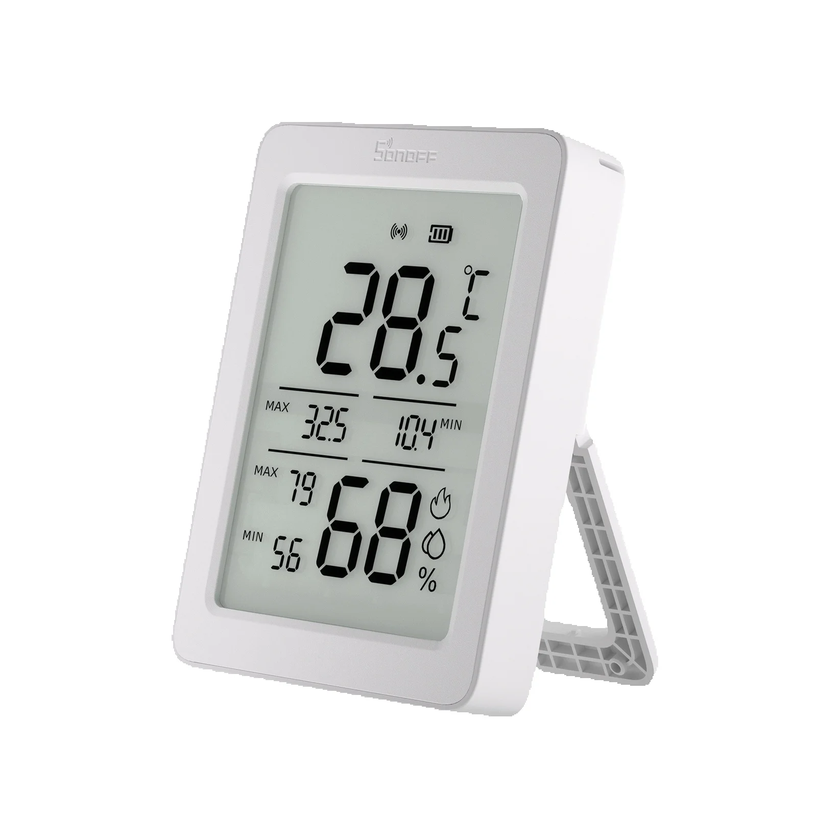 SONOFF SNZB-02DR2 Zigbee Temperatur- & Feuchtigkeitssensor mit 3,6" LCD Display – App Überwachung, 24h Höchst- & Tiefstwerte