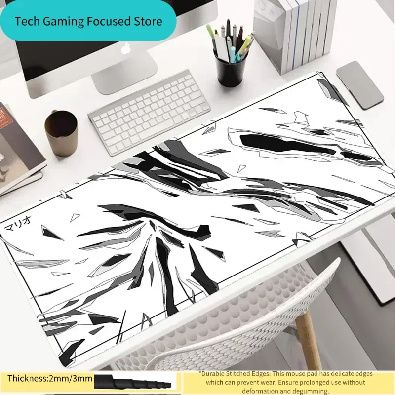 Hot Sell Large Gaming Mouse Pad Multi-size Gamer Mat Abstract XL Computer Cushion Keyboard Desk Non-Slip Rubber Locking Edge Rug