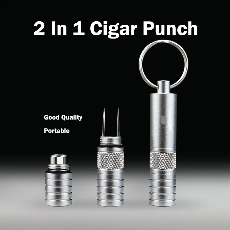 

Cigar Punch Metal Draw Cigar Enhencer Tool Portable Cigar Cutter Needles Smoker Dredge Drilled Cuban Smoking Accessories