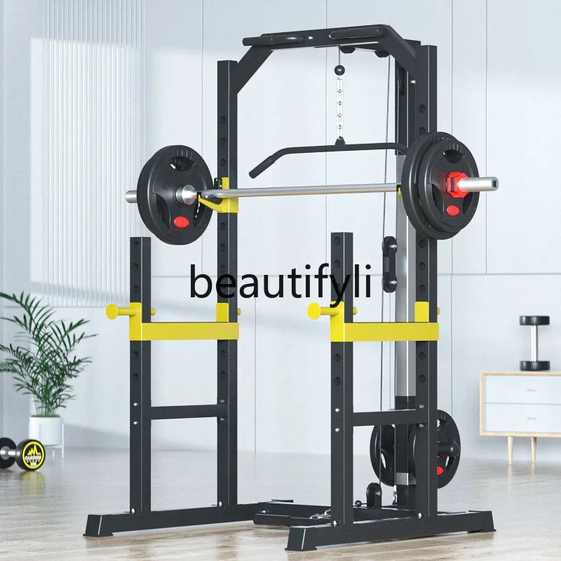 

Home Gym Equipment Multi-Functional Rack Squat Rack Barbell Bench Press Rack High Pull Down Training