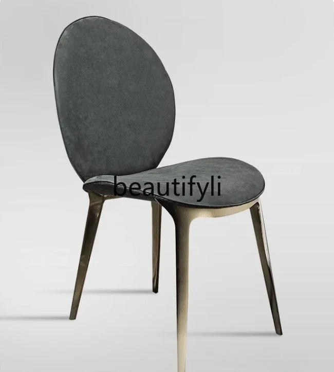 Italian Jane Luxury Embroidery Chair Modern Light Luxury Premium Embroidery Dining Chair