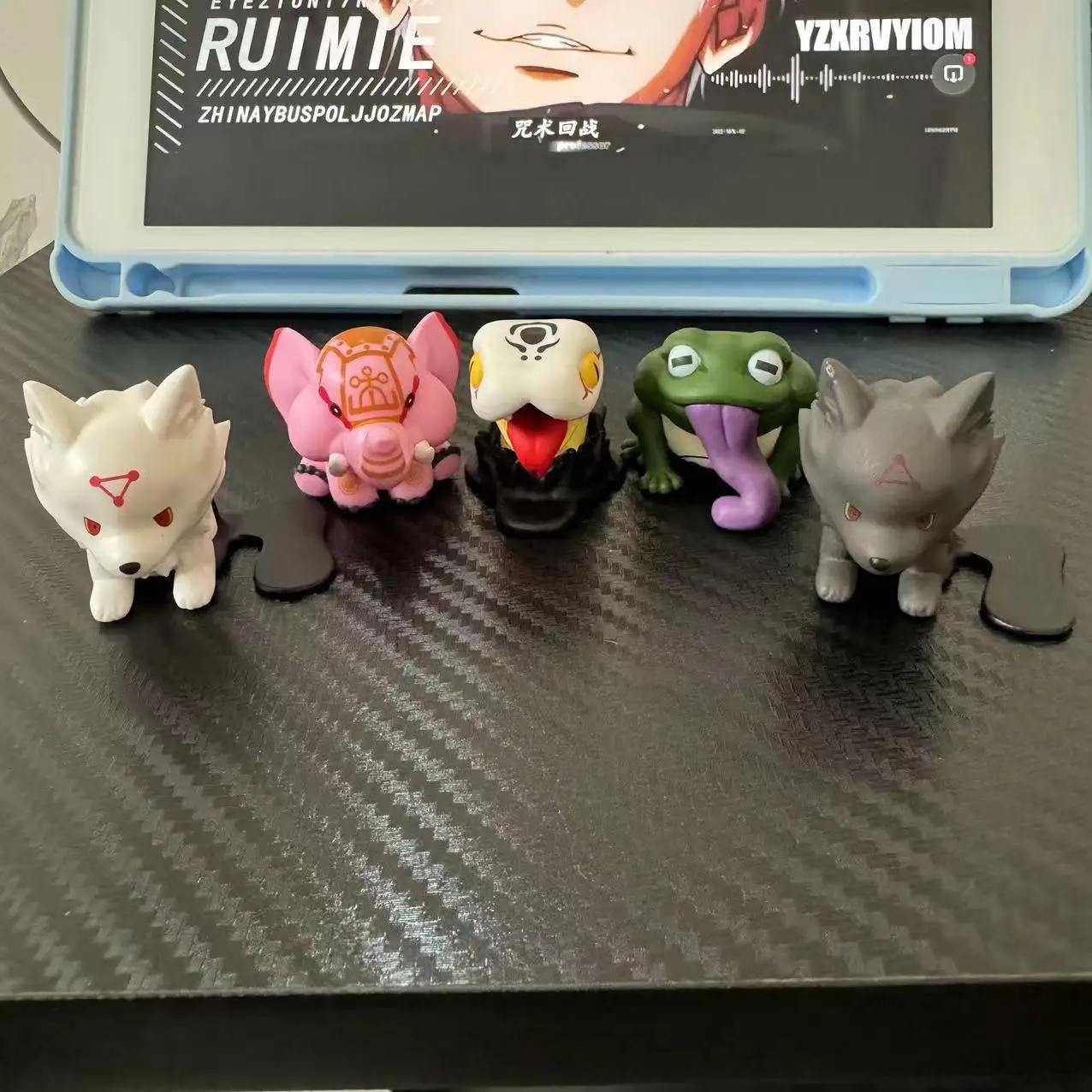 Modelo japonês em escala genuína jujutsu kaisen deus fushiguro megumi jade cão cobra sapo elefante completo figura de ação brinquedos