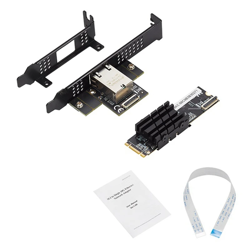 

M.2 Single-Port 10 Gigabit Network Adapter Electrical Port RJ45 Speed Industrial Level Server Esports Network Adapter