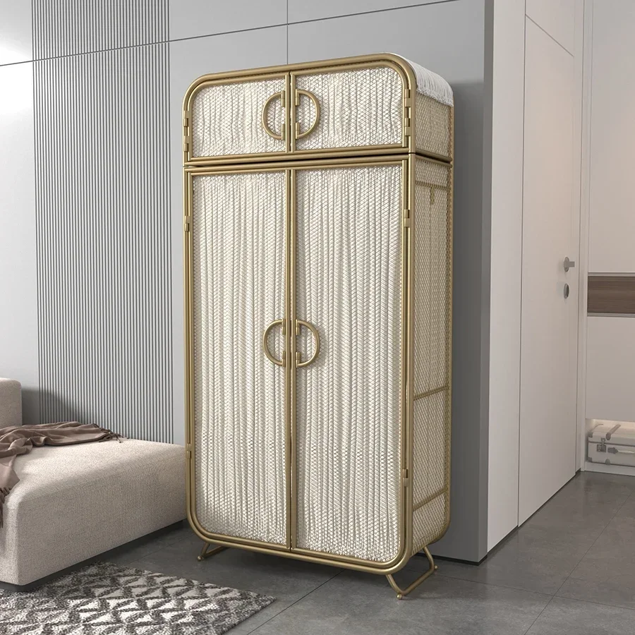 Armoire à roulettes en toile pour femmes, rangement anti-moisissure, boîte à bijoux vintage blanche