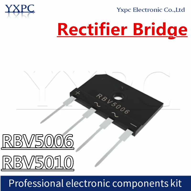 1pcs RBV5006 RBV5010  Rectifier Bridge 50A 600V 1000V