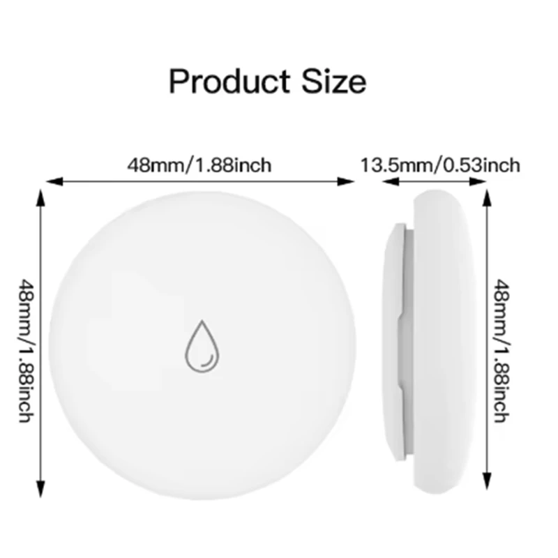 Sensor de fuga de agua, Sensor de inmersión en agua inteligente para el hogar, automatización, protección de seguridad, Detector de fugas