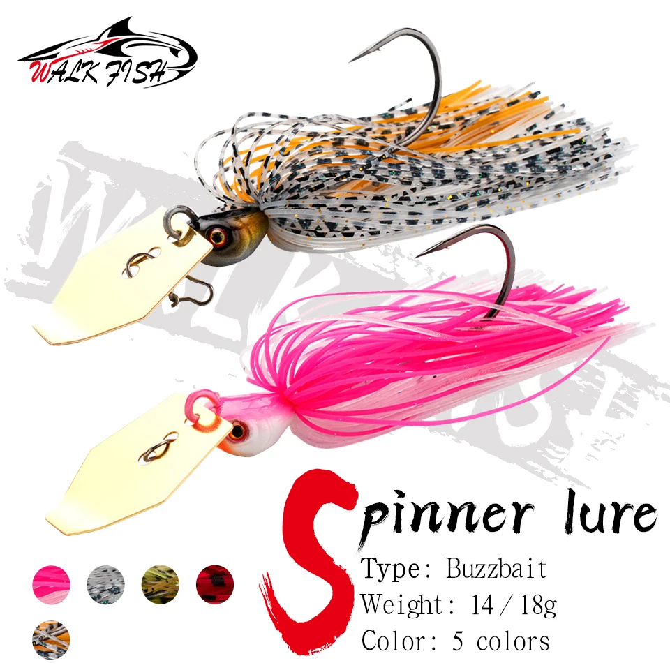 WALK FISH 14G/18G Fishing Lure Spinner Bait Chatter Bait Buzzbait Wobbler Blade Jig Dancer Chatterbait For Bass Pike Walleye