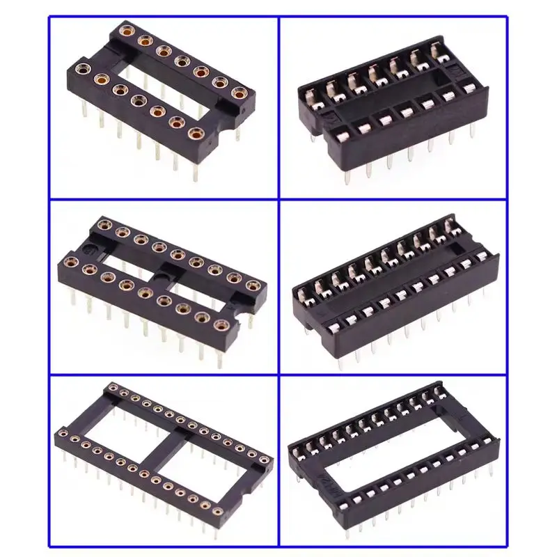 IC المقبس DIP-6/DIP-8/DIP-14/DIP-16/DIP-20/DIP-24/DIP-28/DIP-40/DIP-42 رقاقة قاعدة لوحة دوائر كهربائية متكاملة البقعة