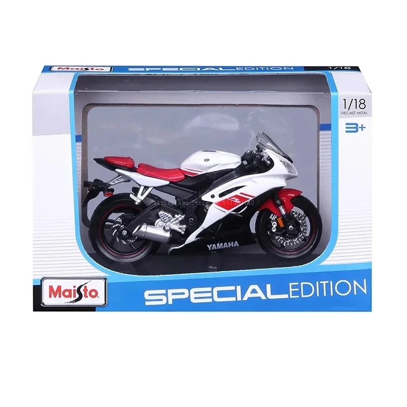 男の子用合金スクーターモデル,1:18スケールのヤマハr6,子供用ダイキャストおもちゃ,オートバイレース,ギフトの収集