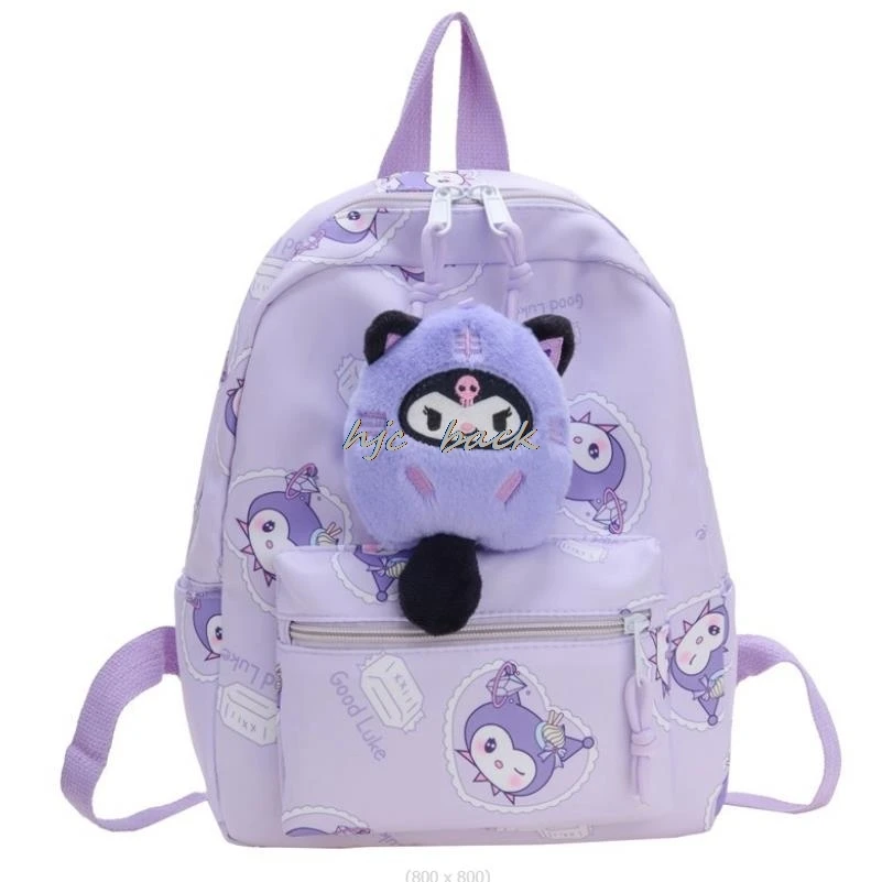 Kuromi-Mochila De estudiante fresca para mujer, bolsa de viaje para escuela secundaria, Bolsa Escolar para padres e hijos