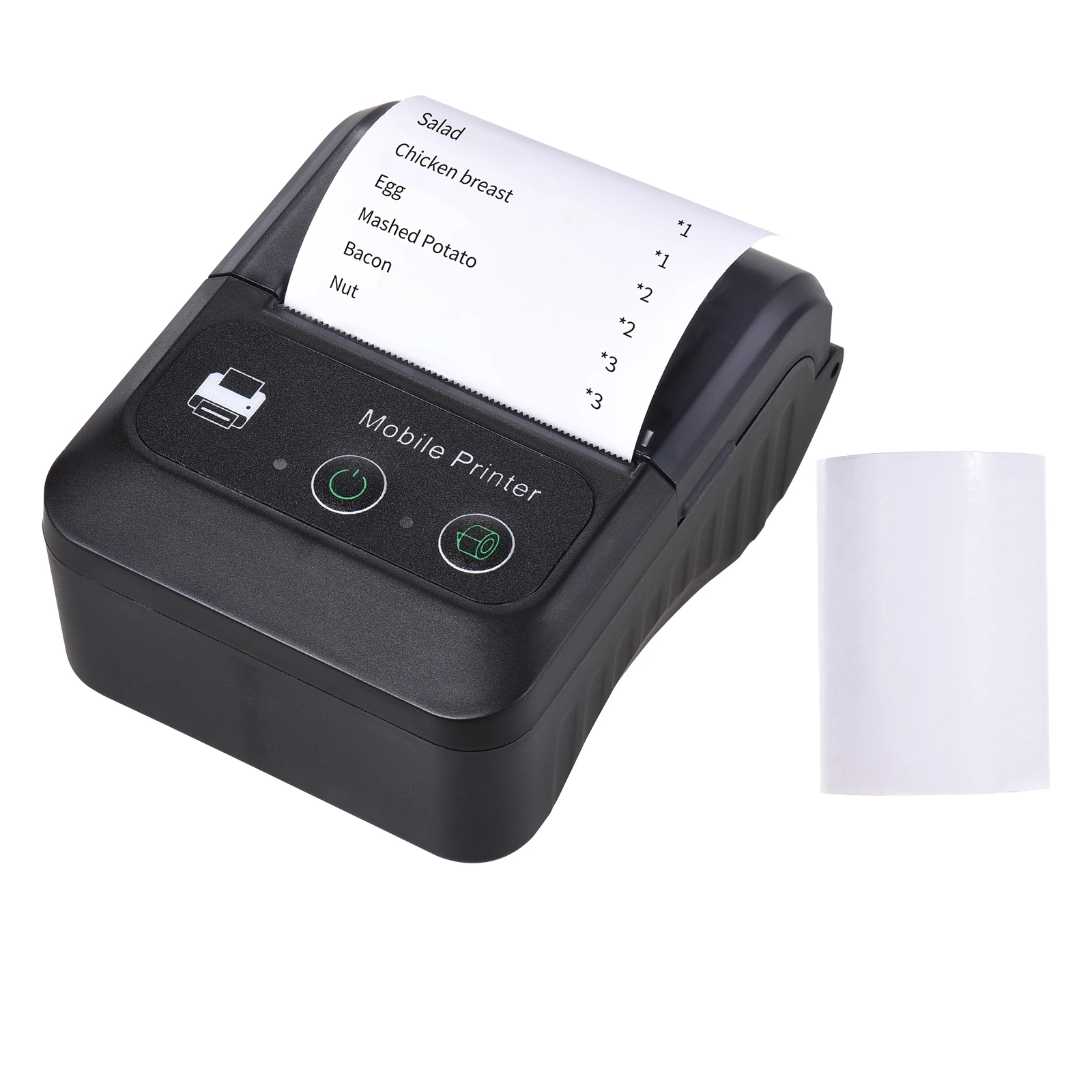 Thermal Receipt Printer 58mm Bluetooth USB Portable Restaurant Kitchen Printer for Android for Win rechargeable battery