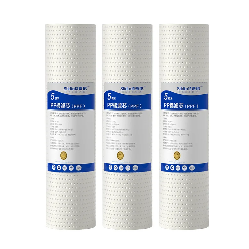 

50PCS Universal 10 Inch 20 Inch Water Purifier Filter Cartridge with PP Cotton and Activated Carbon Removes Sediment & Odors