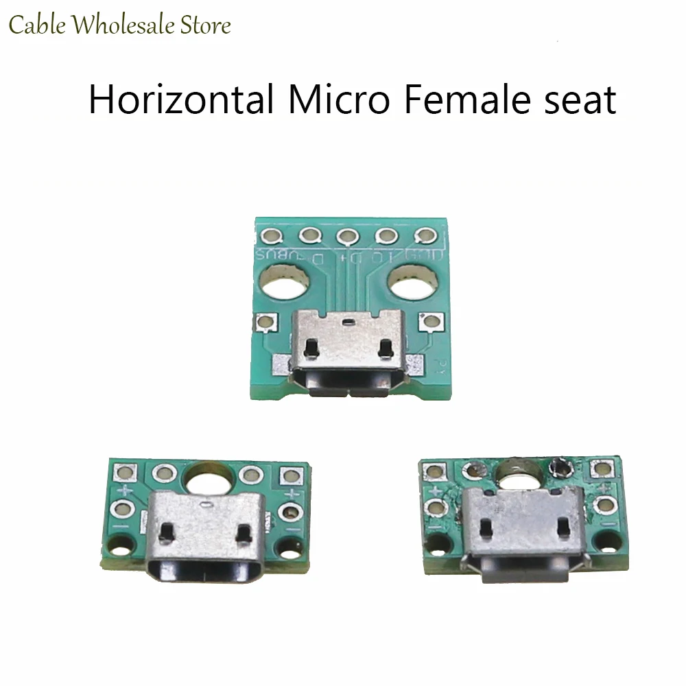 

1Piece Data Charging Cable Test Board with Pin Header Mini Micro USB Female Connector