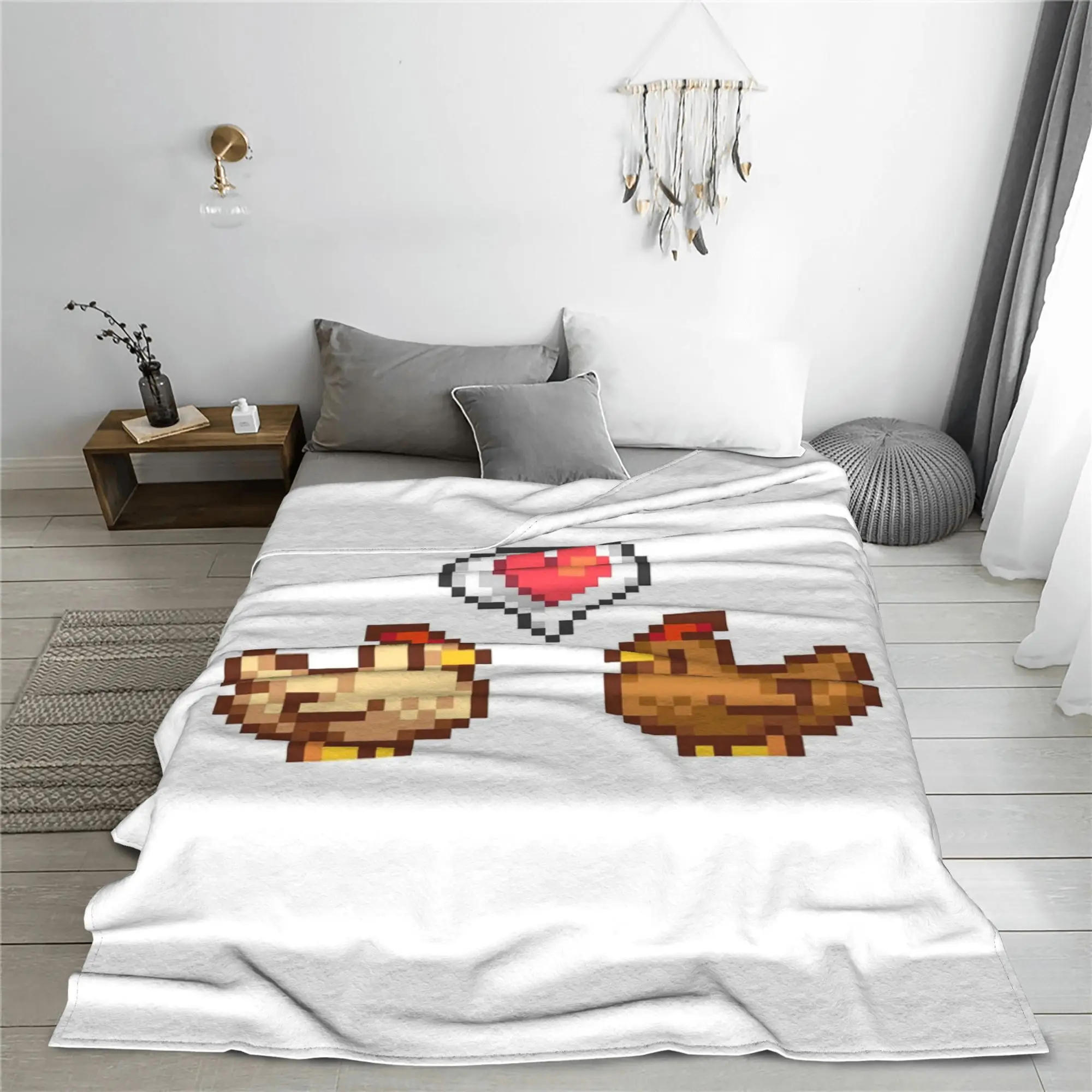 

Одеяла Stardew Valley Chicken Lov, портативное флисовое одеяло для дивана, постельное белье, офисные пледы, покрывало, одеяло