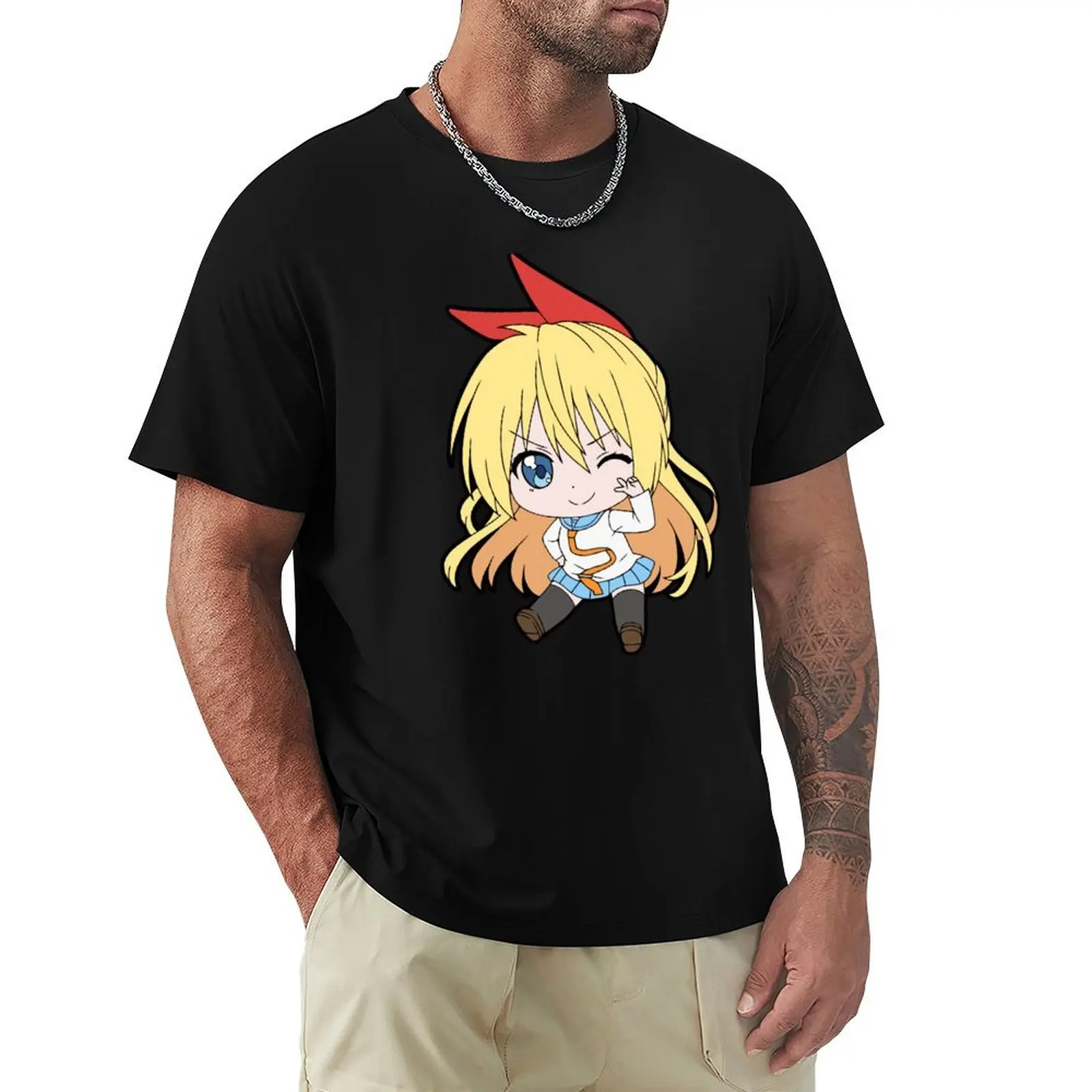 Футболка Chitoge Chibi, водостойкая повседневная футболка
