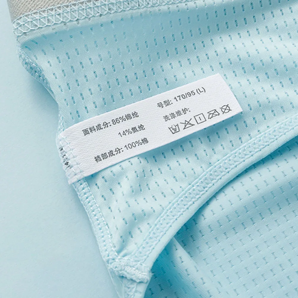 Solid Color Men Ultrathin Ice Silk Soft Breathable Mesh Underwear Briefs Middle Waist Man Lingerie Underpants