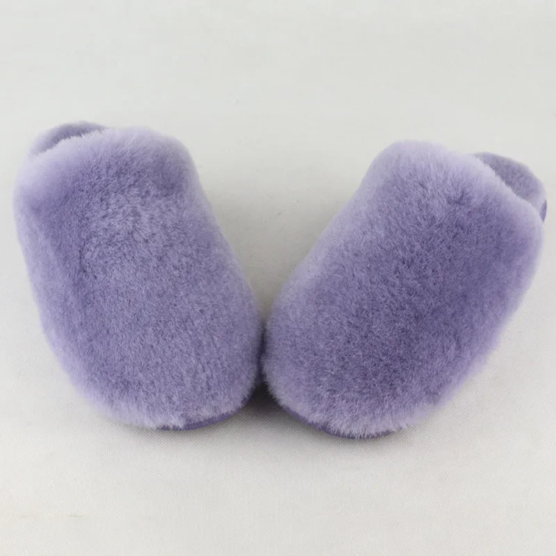 Fashion natural Fur slippers shoes Women indoor floor slippers home shoes warm thick wool slippers winter shoes lady shoes