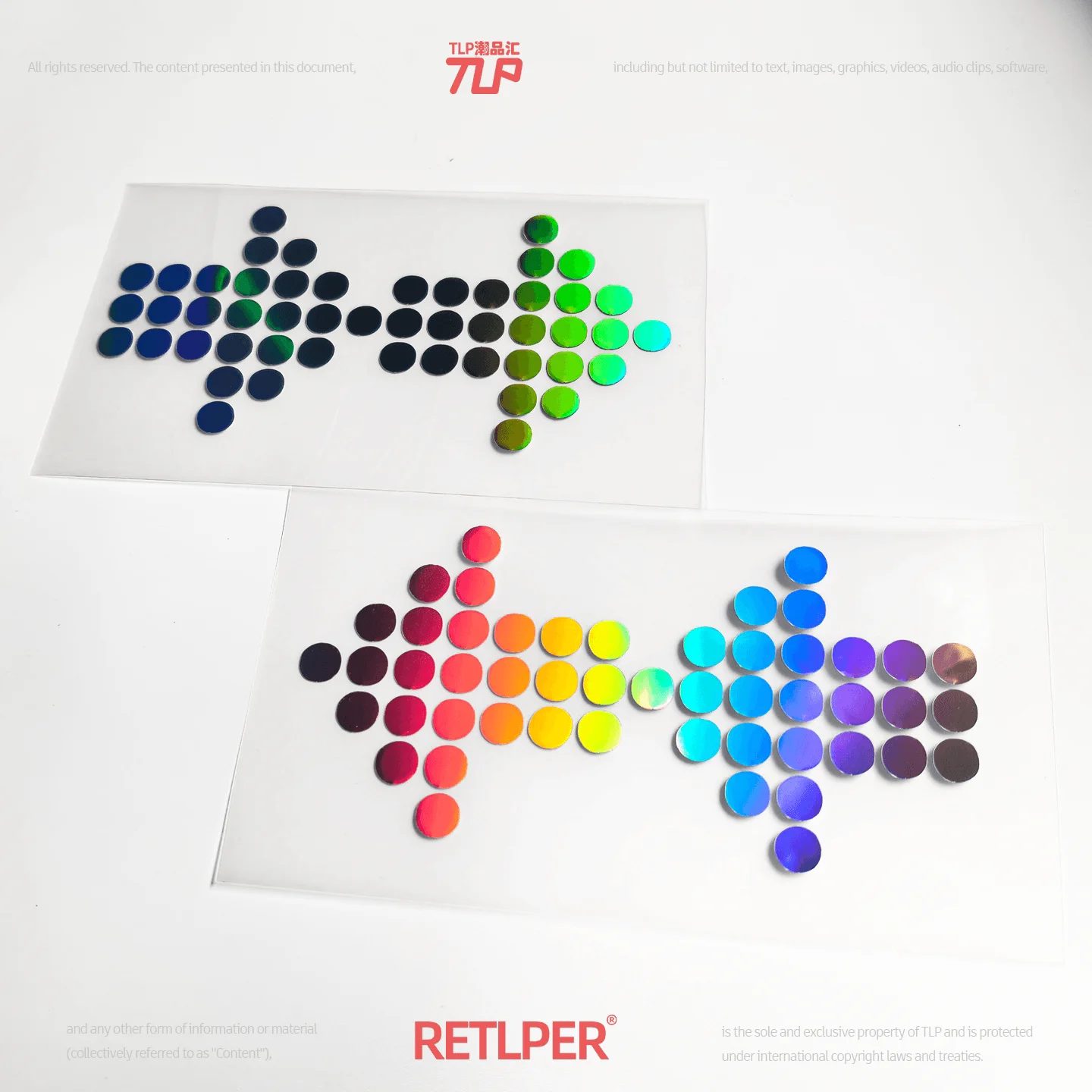Retlper Hollow Car Stickers Laser Holographic Arrow Guide for Left and Right Turn Direction Indication Neon Stickers