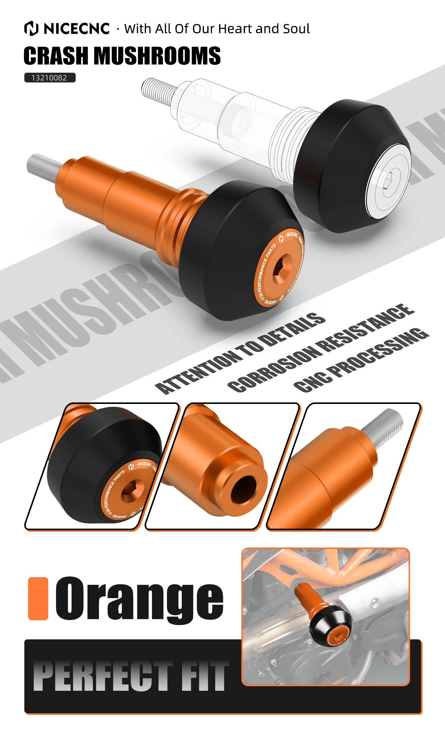 Für KTM 690 Enduro SMC /R 2008-2025 Rahmenschützer Husqvarna 701 Supermoto/Enduro 2016-2025 GasGas 700 SM/ES 22-25 – Detail 1