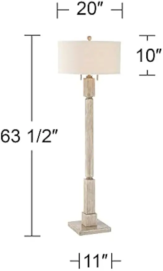 Baluster Traditional Country Cottage Standing Floor Lamp 63.5