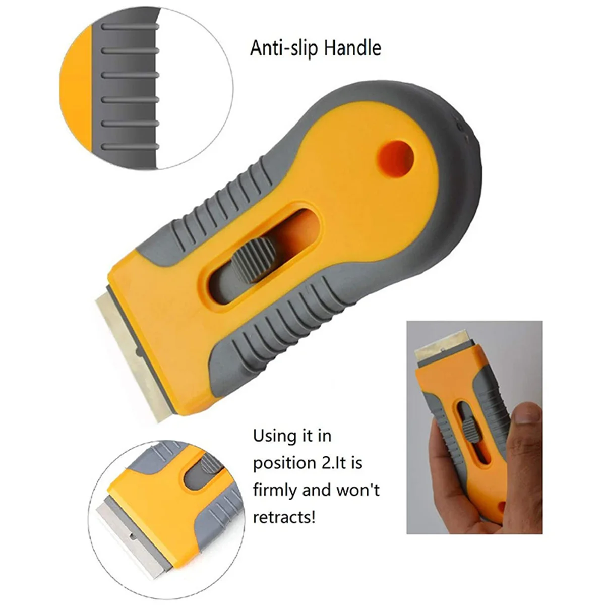 1pc Cleans Scraper Tool with 10pcs Metal Blades, Sticker Remover Cleaning Scraper,Adhesive, Label,Glass Scraper for Window,Oven