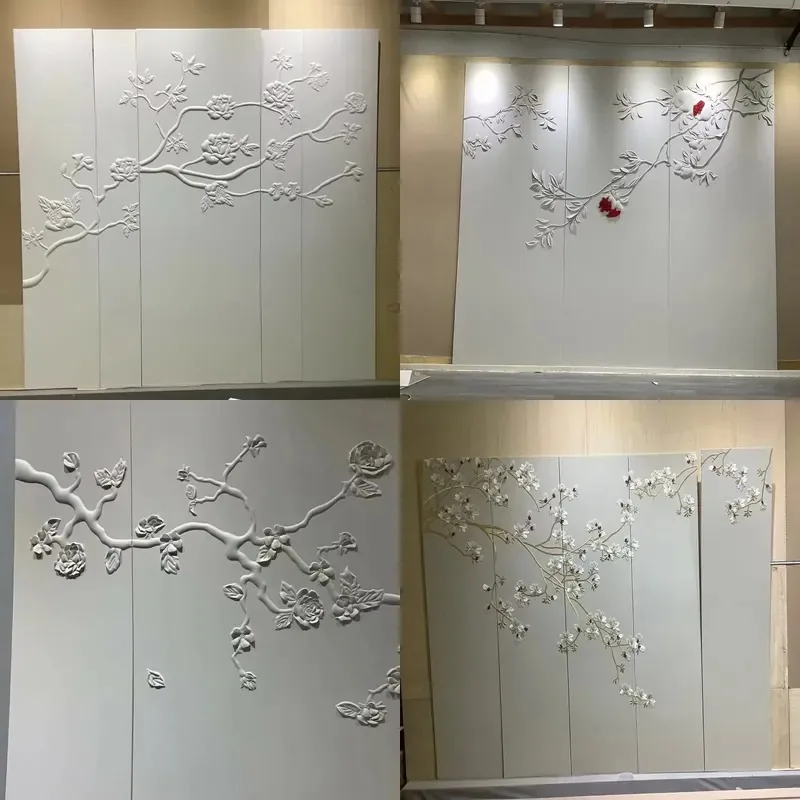 Luxury 3D Leather Wall Panel Durable Wall Decoration