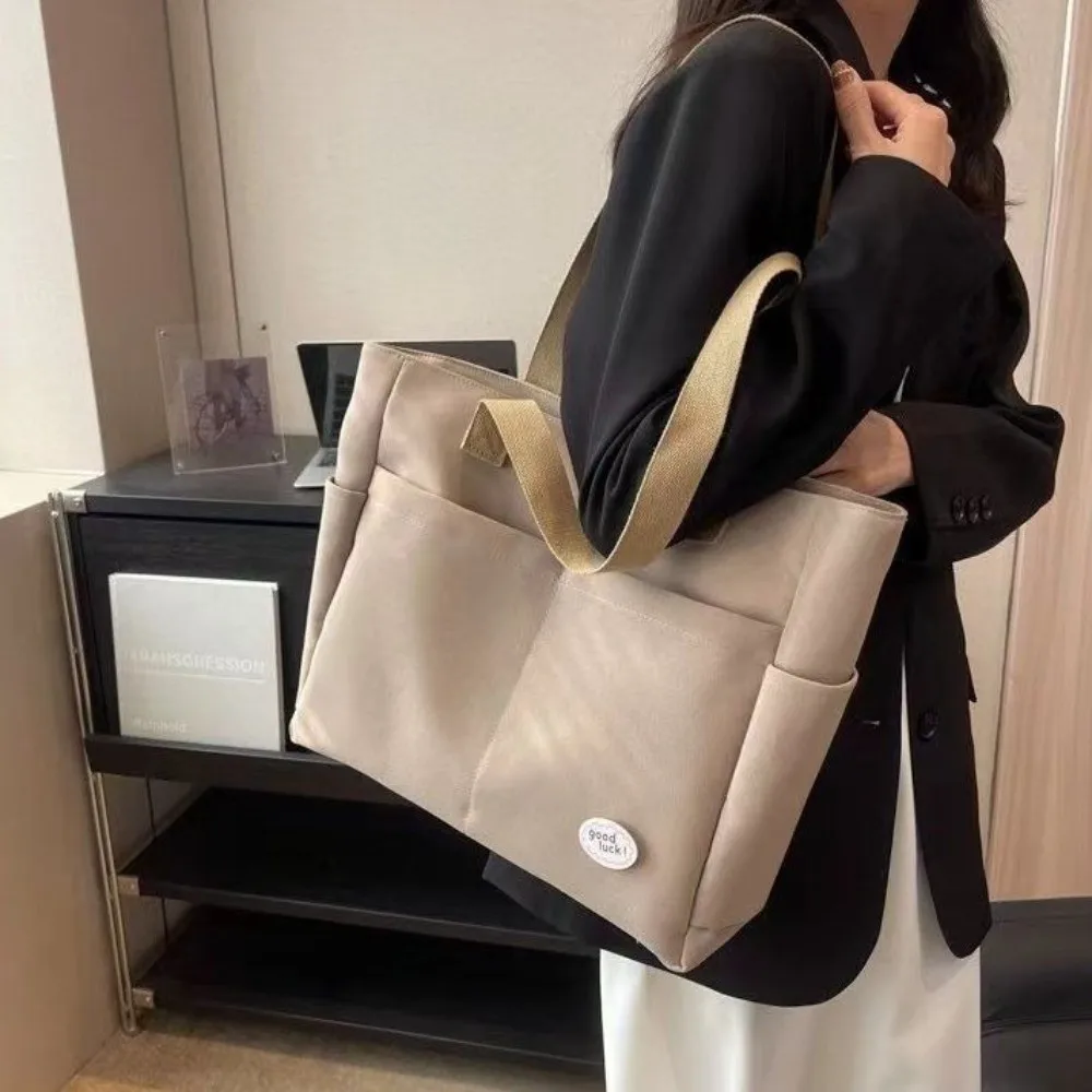 

Модная студенческая сумка на плечо из ткани Оксфорд, большая вместительная сумка на молнии, многослойная универсальная сумка на плечо для отдыха