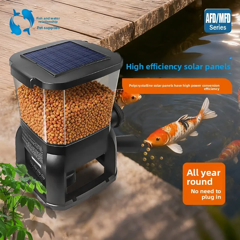 jebao solar koi pond outdoor fish pond large aquarium fish tank automatic feeder fish feeding machine customized AFD