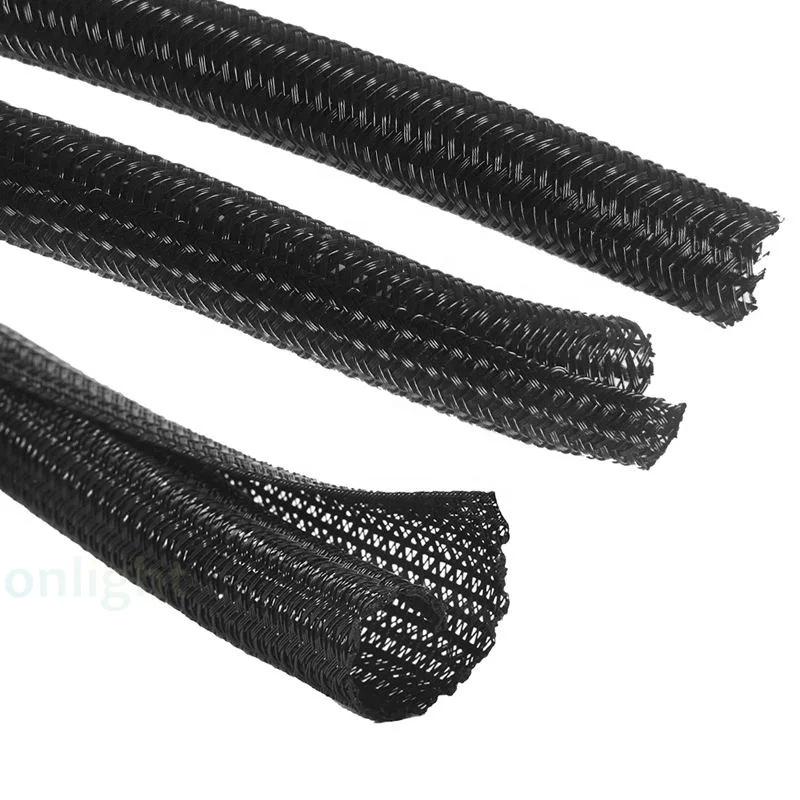 1/5/10/50M Self-Closed PET Expandable Braided Sleeve Self ClosingFlexible Insulated Hose Pipe Wire Wrap Protect Cable Sock Tube