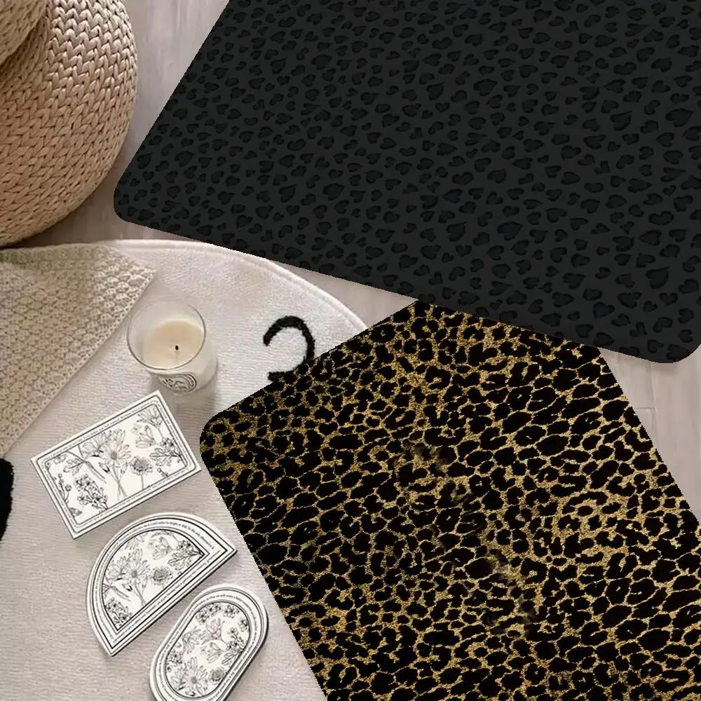 

Leopard Pattern Floor Mat Bath Mat Nordic Style Home Doormat Bathroom-Toilet Mats Bedroom Welcome Doormat