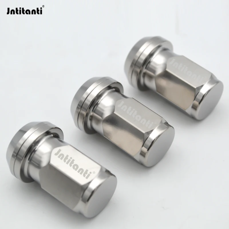 Jntitanti10.9grade free washer cone seat Gr.5 titanium wheel titanium lug nuts M12*1.5/M12*1.25/M14*1.5/M14*1.25mm 45mm Long