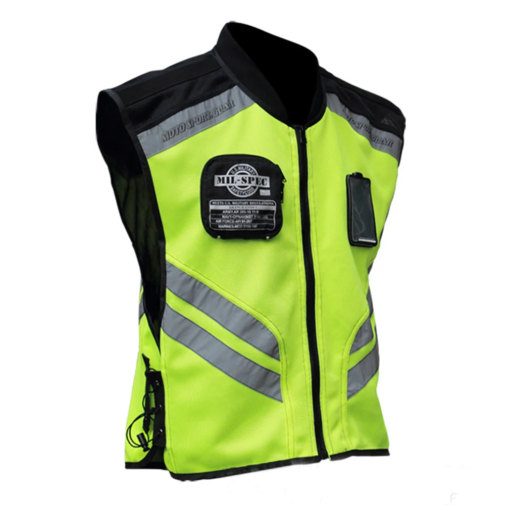 Motorcycle Reflective Vest Jacket Safty Waistcoat Warning Clothing High Visibility Vest Team Uniform Off-Road Racing Vest