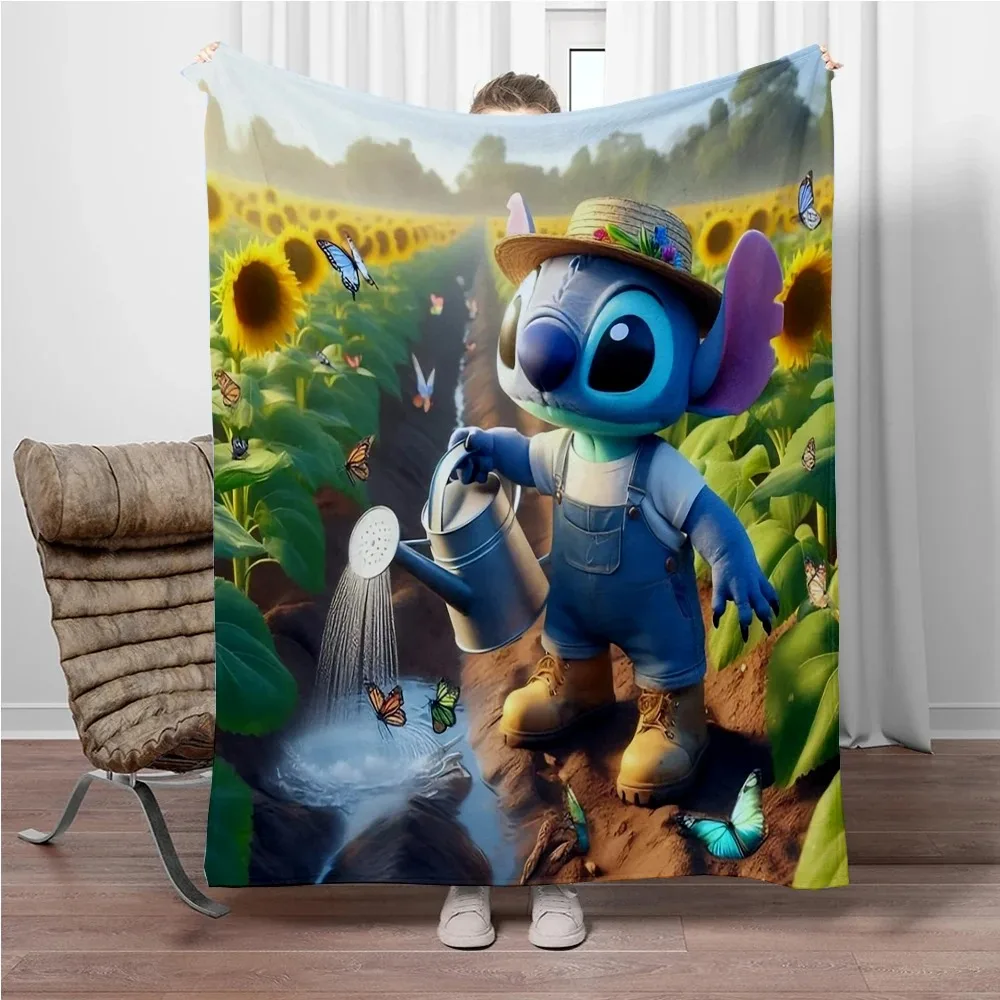 

Stitch 3D printed Disney animated flannel blanket. Suitable for sofa, bed, living room, travel blanket gift 70x100cm