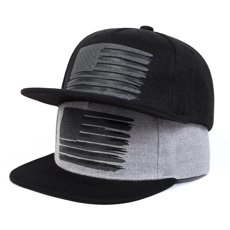 Unisex US Flag Two Tone Printed Hip-hop Hats Spring Autumn O