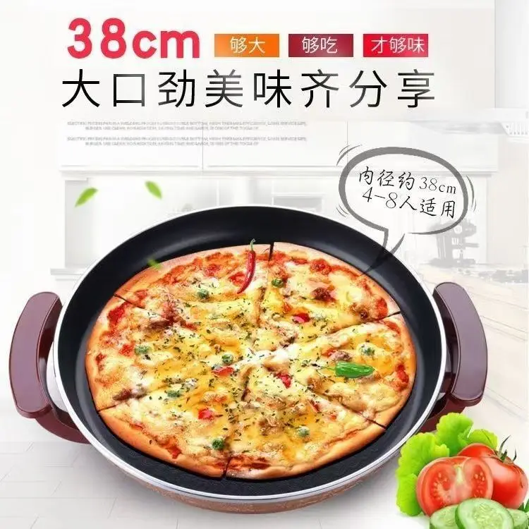 

Kitchen Electric Frying Pan Genuine Extra Large Flat Bottom Non-stick Barbecue Pot Multifunctional Electric Cake