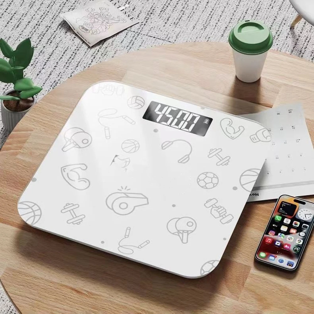 1PC Black Intelligent Electronic Weight Scale, Home Battery Version, Intelligent Digital Bathroom Body Fat Scale, No Battery