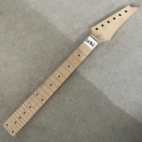 LN902 Mini Ibanez-Style Unfinished Guitar Neck - 24 Frets Maple Fretless DIY (564mm Scale Length)