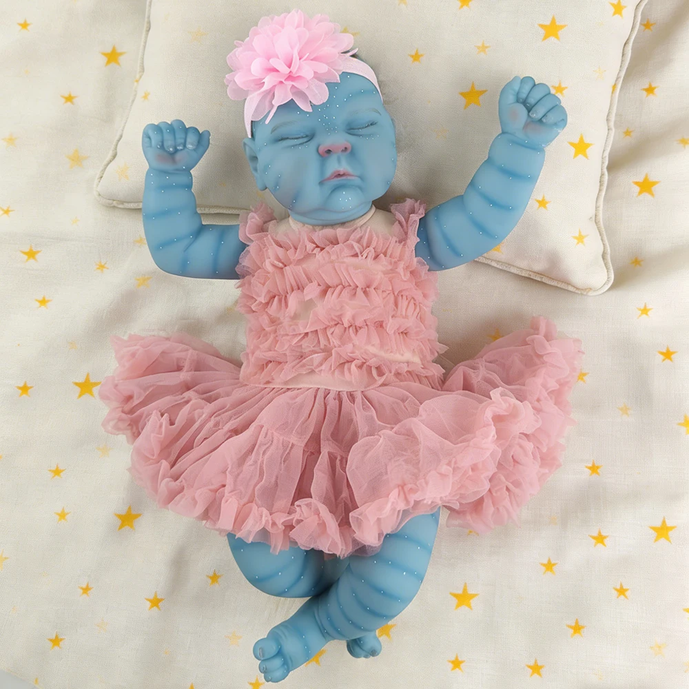 19 Inch Soft Cloth Body Reborn Doll High Quality Hand Drawn Hair Lifelike Simulation Dolls Exquisite Birthday Gift