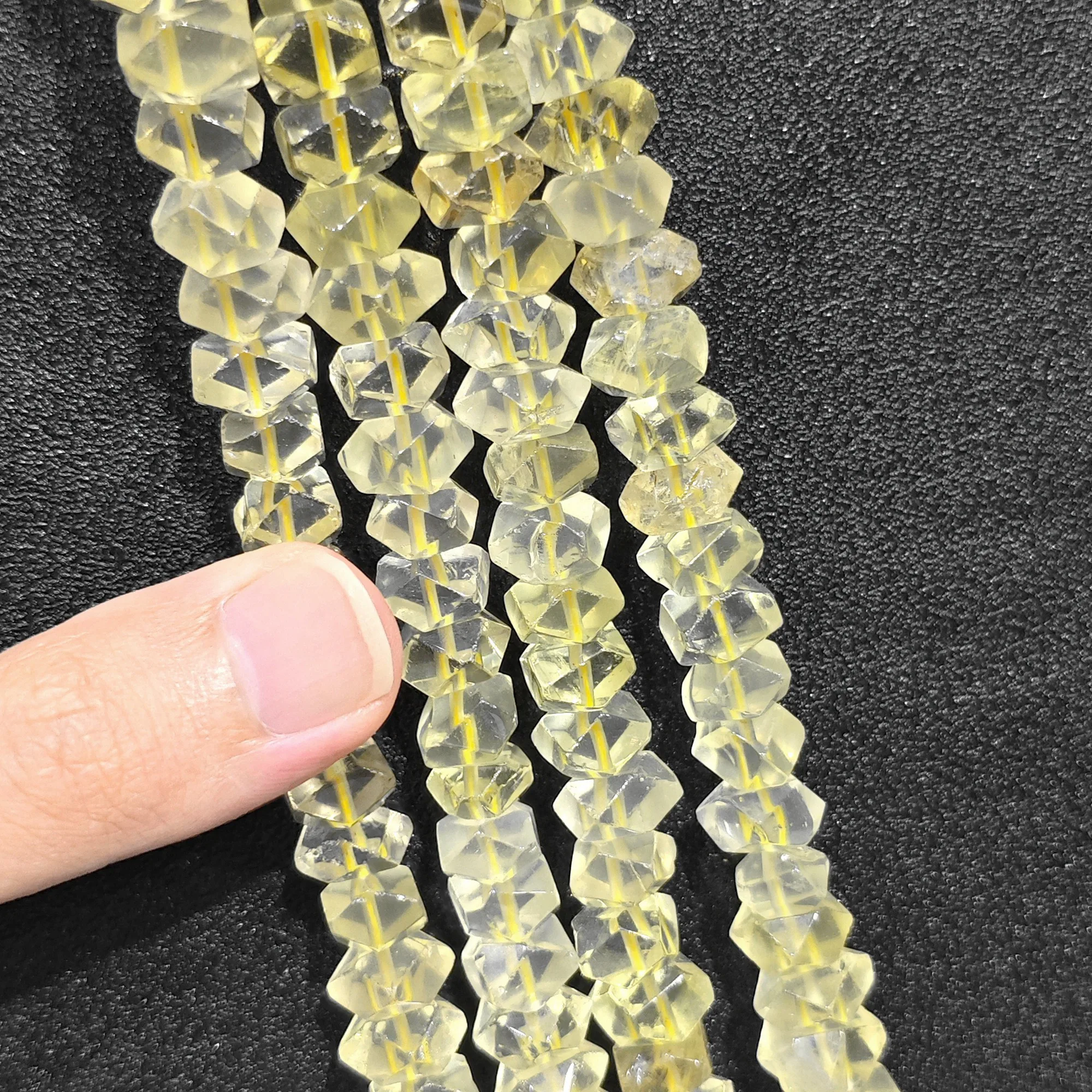 خرز كوارتز أصفر متعدد الأوجه، - مراجعة Facet Machine Gemstone Cutting وسعره