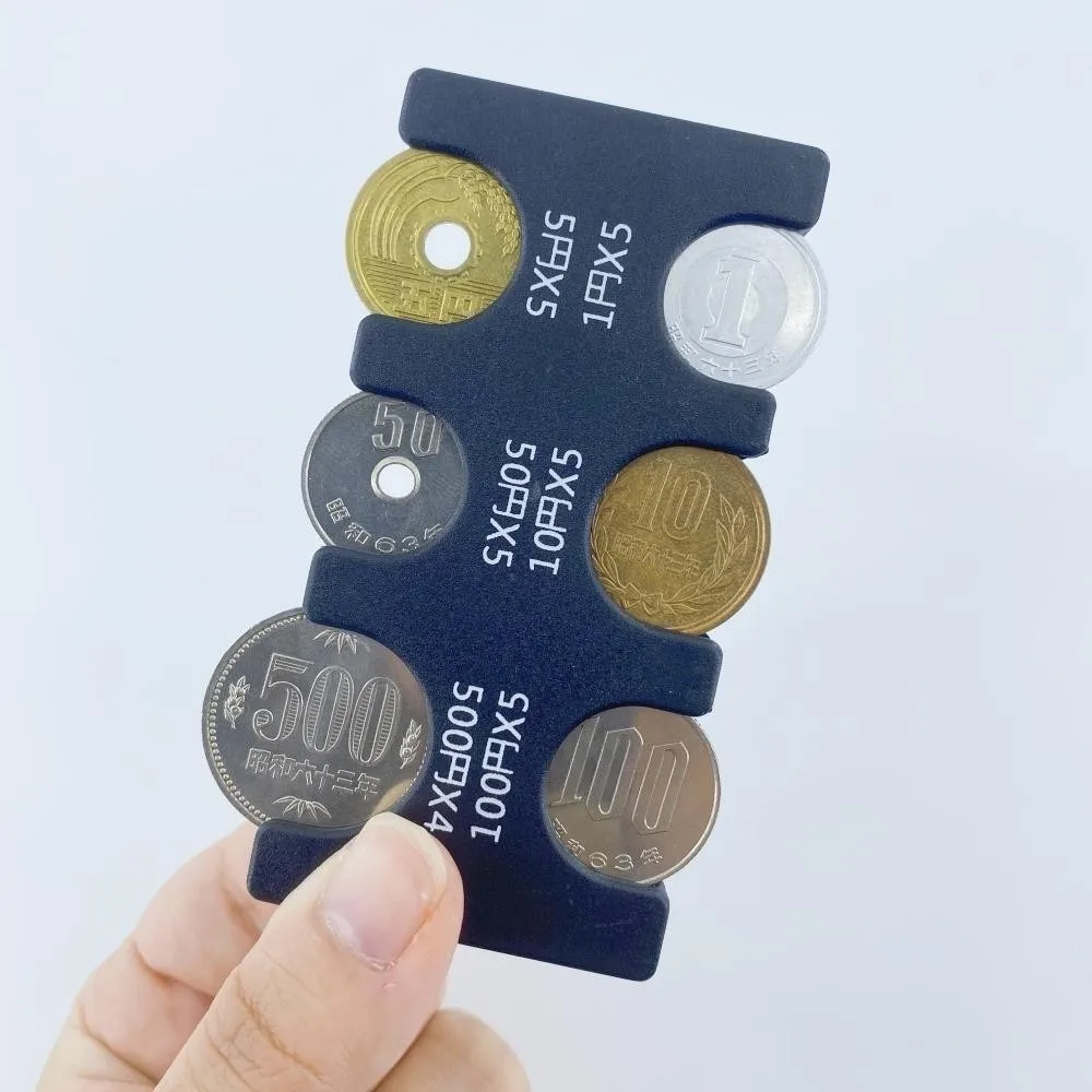 Transparent Japanese Coin Holder PVC Loss Prevention Mini Coin Purse Rectangle Large Capacity Change Purse Currency Sorting