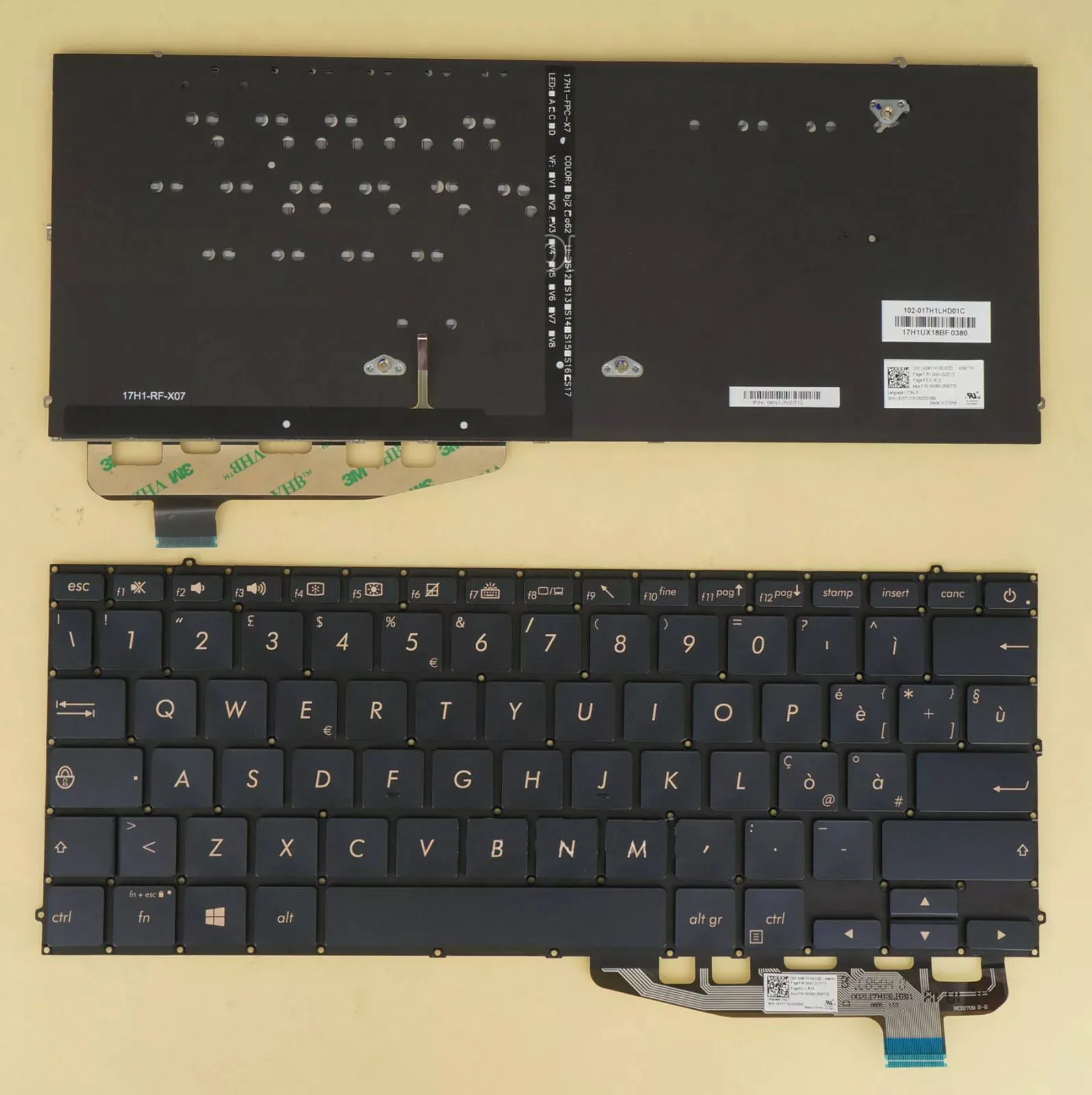 

For ASUS ZenBook UX391 UX391U UX3000F UX391FA UX391UA Russian RU US Italian IT Backlit keyboard Blue