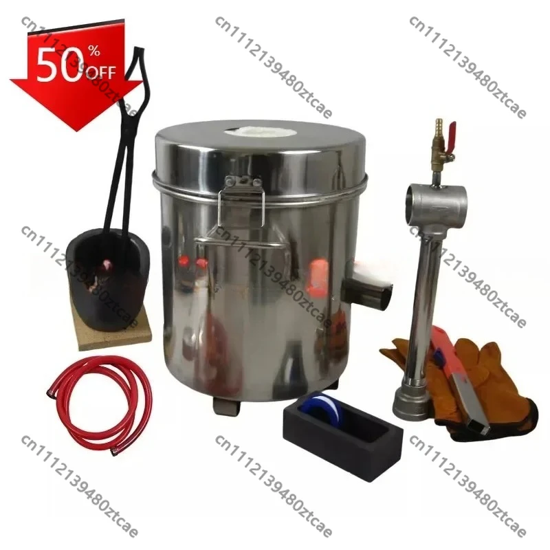 Small Metal Melting Furnace, Portable Jewelry Casting Furnace Compatible with 6kg Gas Tank Metal Smelting and Jewellery Making