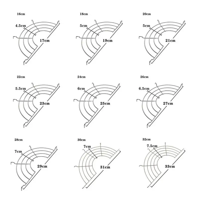 Semi-circular Frying Pan Shelf Heat-resistance Oil Drain Rack Shelves Tools Dropship