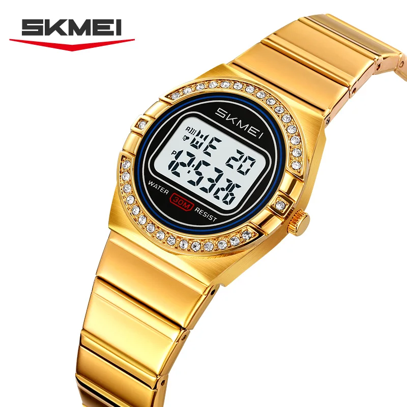 SKMEI 2446 Business Exquisite Women's Watch Waterproof Steel Strip Simple Niche Silver Diamond Elegant Watch relojes de mujer