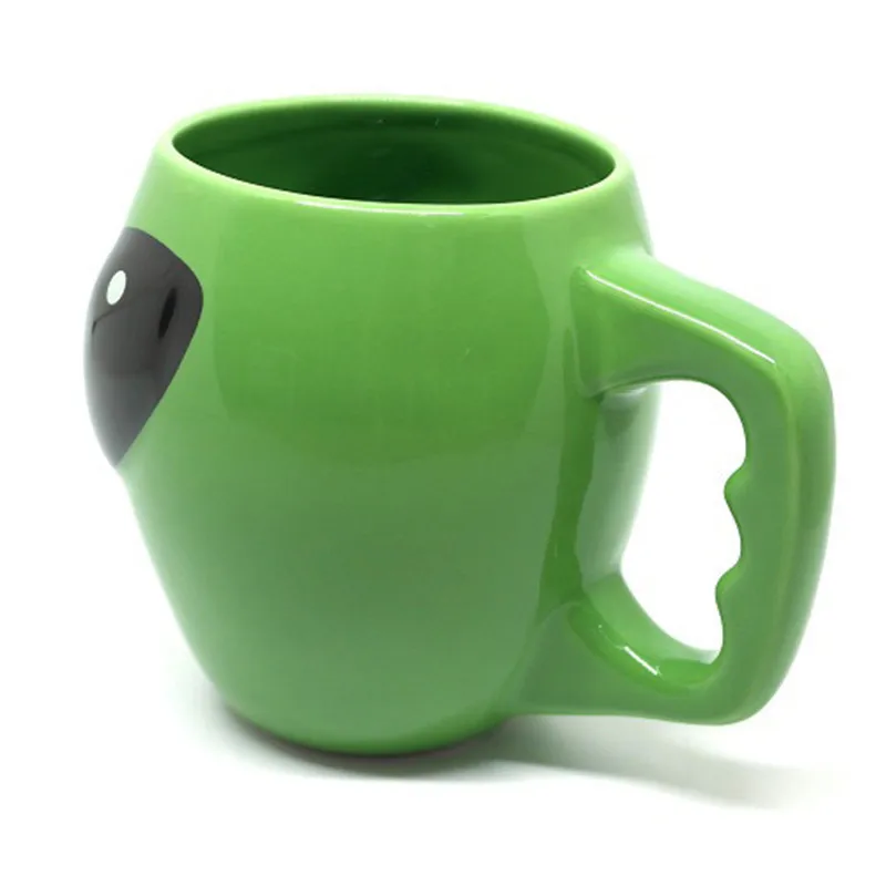 Funny Alien Ceramic Cups Cartoon Coffee Milk Tea Water Cup Cute Funny Children Drinking Camping Party Picnic Mugs Gifts