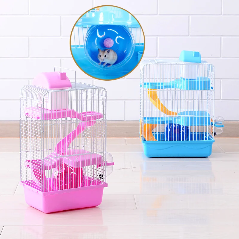 

3-story Hamster Cage 1 Pc 230*170*450mm Heighten Hamster Cage Three-story Ferret Hamster Cage Heighten Small Castle Luxury Villa