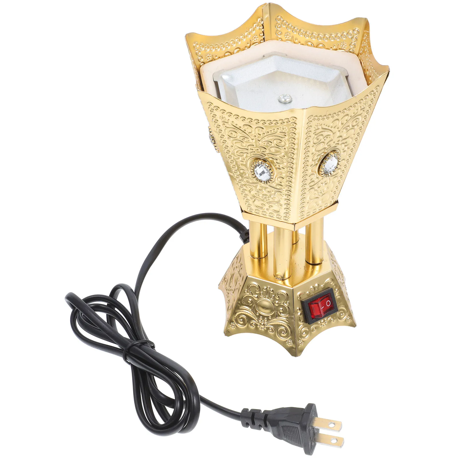 

Electric Incense Burner Desktop Plug-In Aroma Warmer For Home Office Decor Retro Censer Holder Reusable Lightweight Decorative